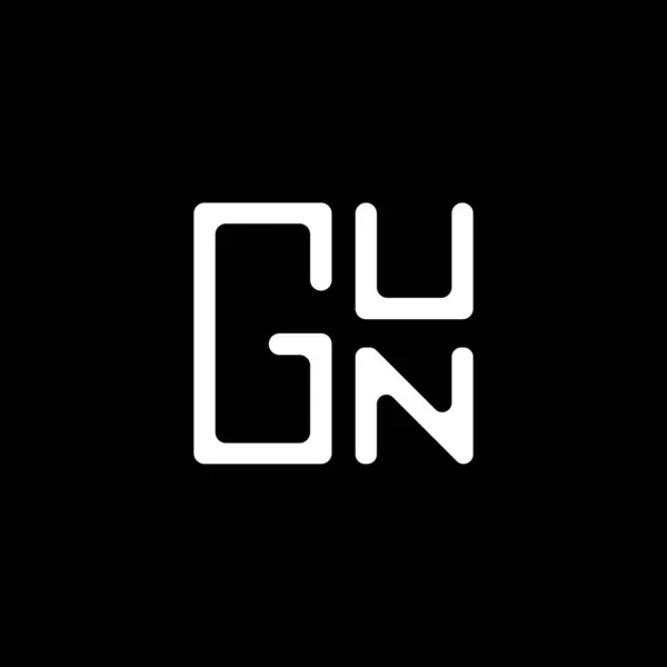 Gun Letter Logo Vektordesign Gun Einfaches Und Modernes Logo Luxuriöses — Stockvektor