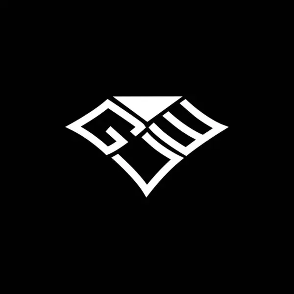 Guw字母标识矢量设计 Guw简单而现代的标识 Guw豪华字母表设计 — 图库矢量图片