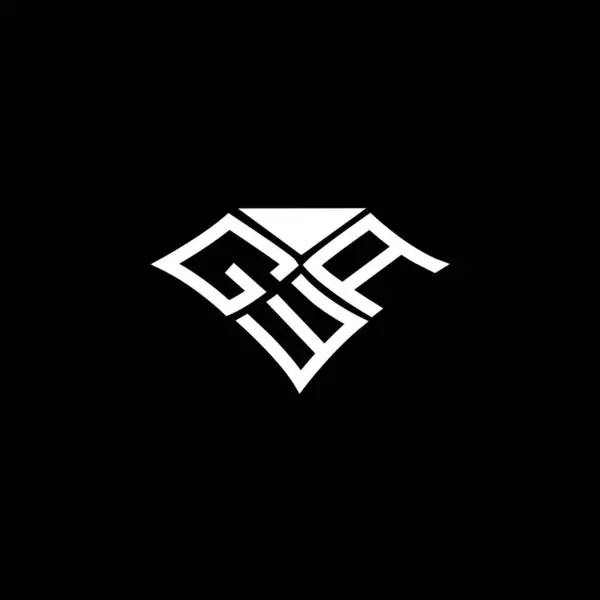 Векторный Дизайн Логотипа Gwa Простой Современный Логотип Gwa Роскошный Алфавит — стоковый вектор