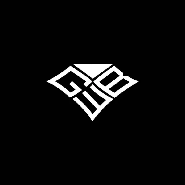 Gwb字母标志矢量设计 Gwb简单而现代的标志 Gwb豪华字母表设计 — 图库矢量图片