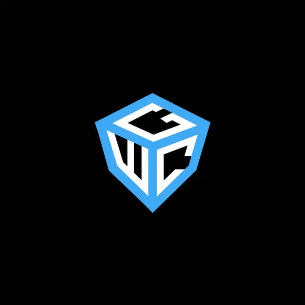 Gwc Litera Logo Wektor Projektu Gwc Proste Nowoczesne Logo Gwc — Wektor stockowy