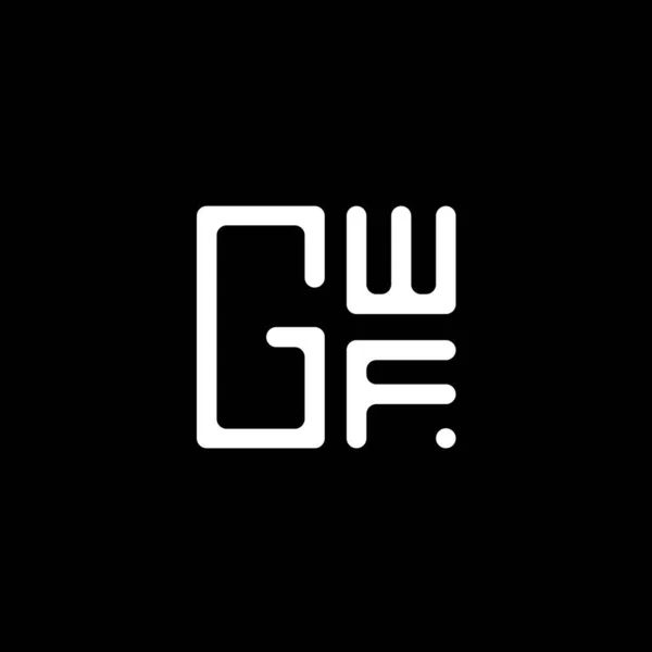 Gwf Betűvektor Dizájn Gwf Egyszerű Modern Logó Gwf Fényűző Ábécé — Stock Vector