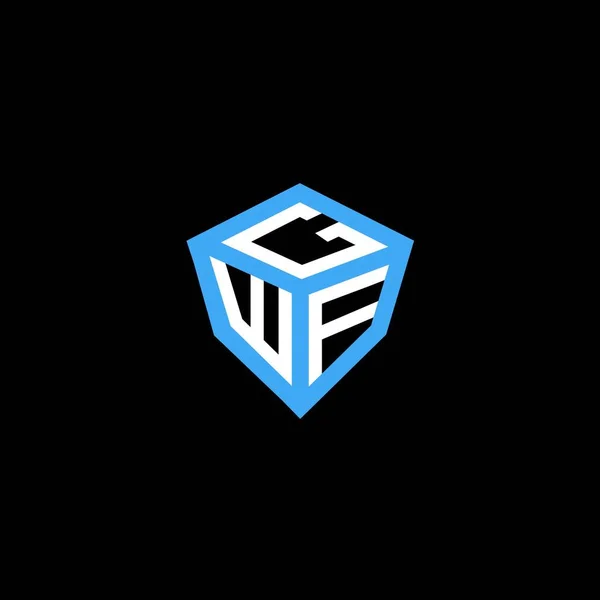 Векторный Дизайн Логотипа Простой Современный Логотип Роскошный Алфавит Gwf — стоковый вектор