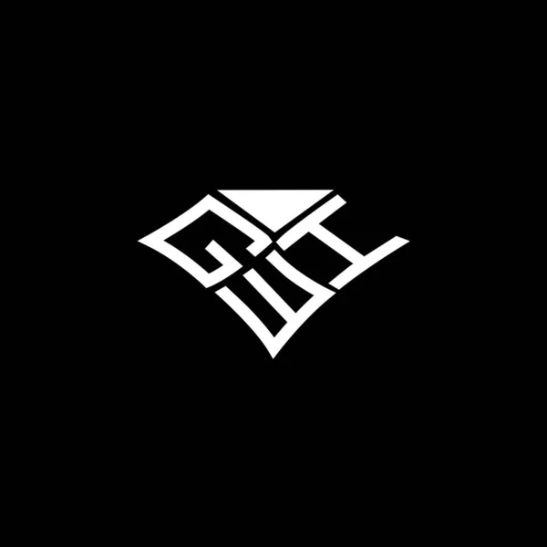 Desain Logo Vektor Gwi Logo Sederhana Dan Modern Gwi Desain - Stok Vektor