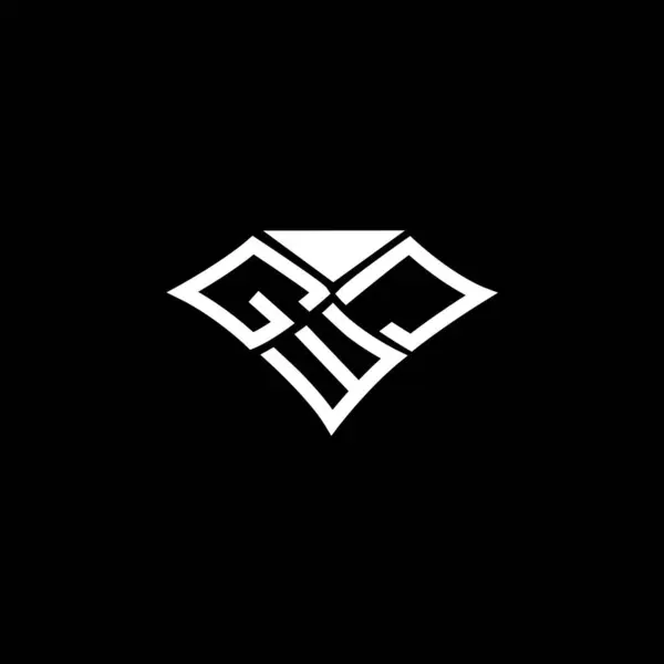 Gwj 디자인 Gwj 간단하고 현대적인 Gwj 호화스러운 알파벳 디자인 — 스톡 벡터