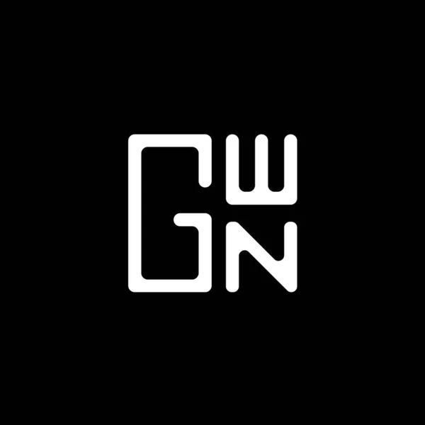 Gwn 디자인 Gwn 간단하고 현대적인 Gwn 호화스러운 알파벳 디자인 — 스톡 벡터