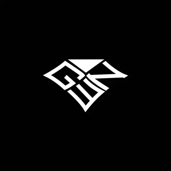 Gwnレターロゴベクターデザイン Gwnシンプルでモダンなロゴ Gwn豪華なアルファベットデザイン — ストックベクタ