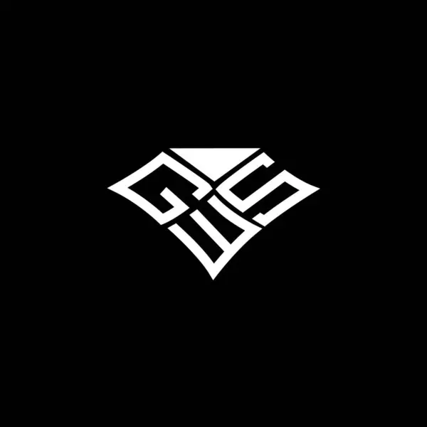 Gws 디자인 Gws 간단하고 현대적인 Gws 호화스러운 알파벳 디자인 — 스톡 벡터