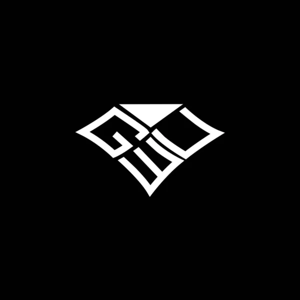 Gwu Letra Design Vetor Logotipo Gwu Logotipo Simples Moderno Gwu — Vetor de Stock