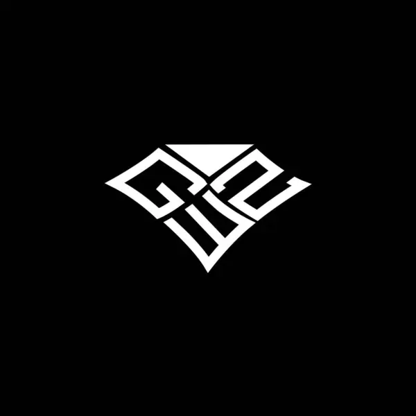 Gwz 디자인 Gwz 간단하고 현대적인 Gwz 호화스러운 알파벳 디자인 — 스톡 벡터
