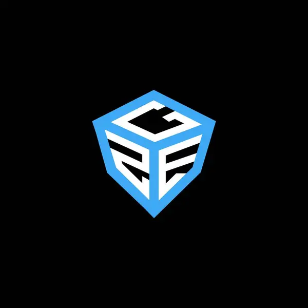 Gze Letter Logo Vector Design Gze Eenvoudig Modern Logo Gze — Stockvector