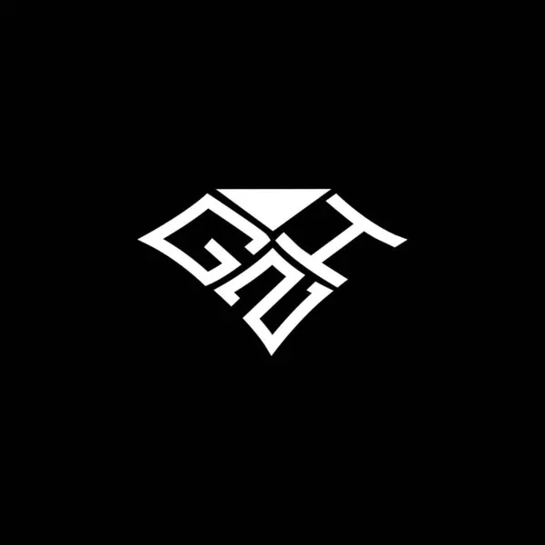 Gzh 디자인 Gzh 간단하고 현대적인 Gzh 호화스러운 알파벳 디자인 — 스톡 벡터