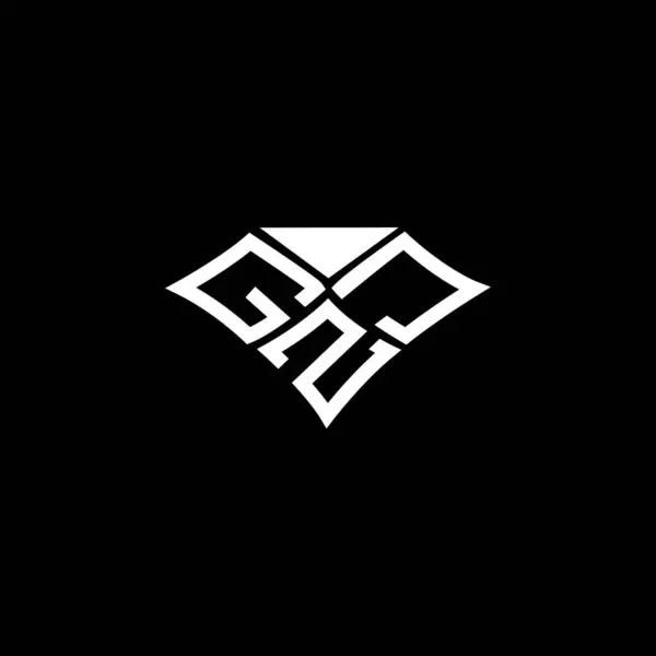 Векторный Дизайн Логотипа Gzj Простой Современный Логотип Gzj Роскошный Алфавит — стоковый вектор