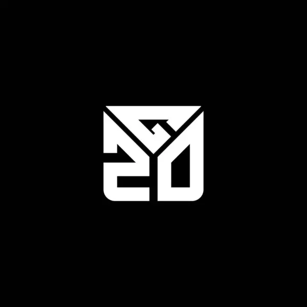 Gzo Harfi Logo Vektör Tasarımı Gzo Basit Modern Logo Gzo — Stok Vektör