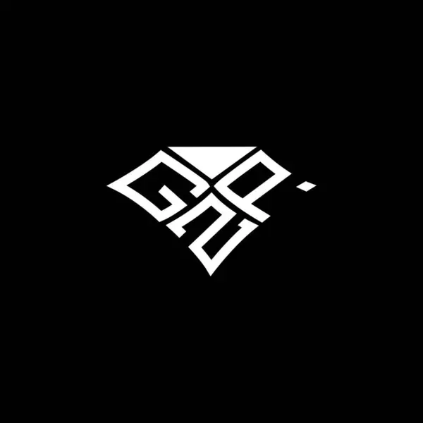 Design Vectorial Litere Gzp Logo Gzp Simplu Modern Gzp Design — Vector de stoc