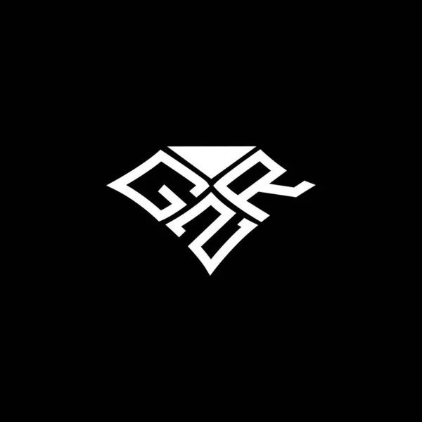 Gzr Harfi Logo Vektör Tasarımı Gzr Basit Modern Logo Gzr — Stok Vektör