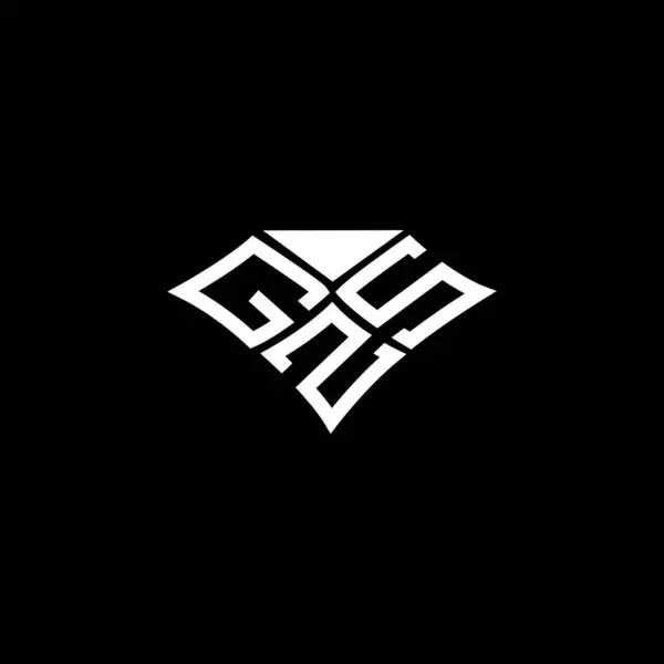 Gzs Harfli Logo Vektör Tasarımı Gzs Basit Modern Logo Gzs — Stok Vektör