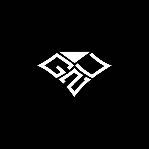 Diseño Del Vector Letra Gzu Logotipo Simple Moderno Gzu Diseño — Vector de stock