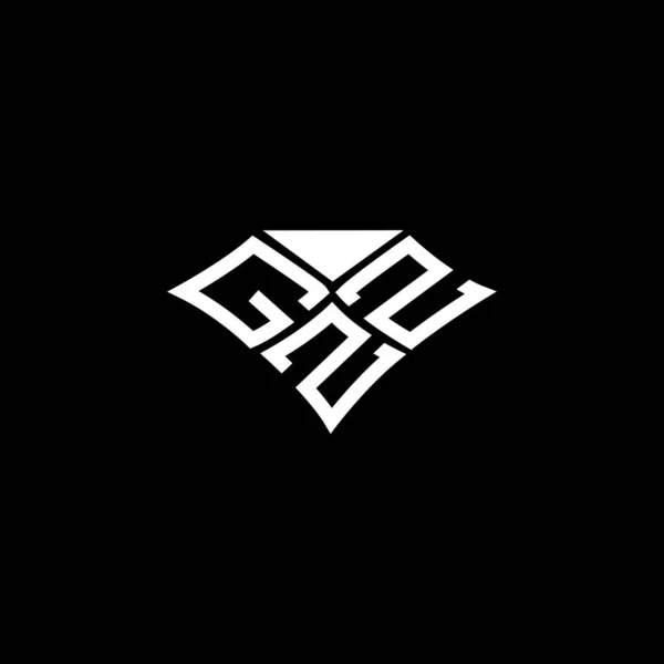 Gzz Harfli Logo Vektör Tasarımı Gzz Basit Modern Logo Gzz — Stok Vektör