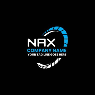 NAX harfli logo vektör tasarımı, NAX basit ve modern logo. NAX lüks alfabe tasarımı  