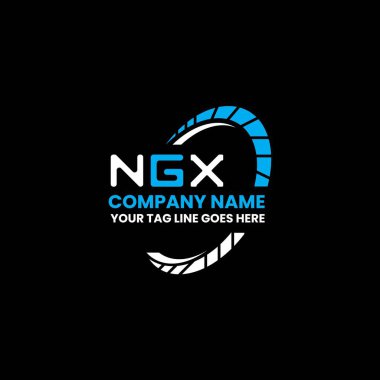 NGX harfli logo vektör tasarımı, NGX basit ve modern logo. NGX lüks alfabe tasarımı  