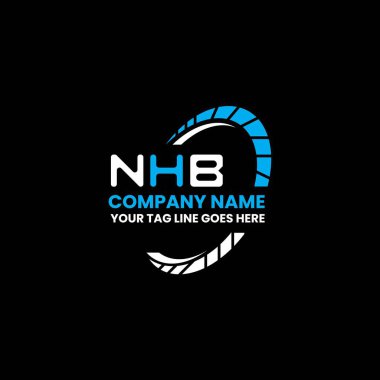 NHB harfli logo vektör tasarımı, NHB basit ve modern logo. NHB lüks alfabe tasarımı  