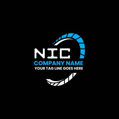 NIC harfi logo vektör tasarımı, NIC basit ve modern logo. NIC lüks alfabe tasarımı  