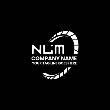 NLM harfli logo vektör tasarımı, NLM basit ve modern logo. NLM lüks alfabe tasarımı  