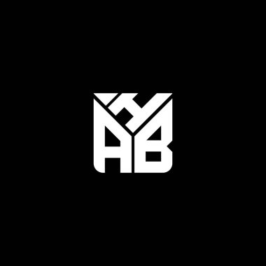 HAB harfli logo vektör tasarımı, HAB basit ve modern logo. HAB lüks alfabe tasarımı  