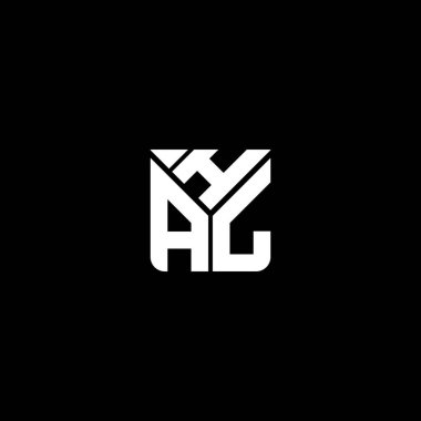 HAL harfi logo vektör tasarımı, HAL basit ve modern logo. HAL lüks alfabe tasarımı  