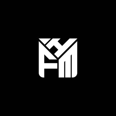 HFM harf logo vektör tasarımı, HFM basit ve modern logo. HFM lüks alfabe tasarımı  