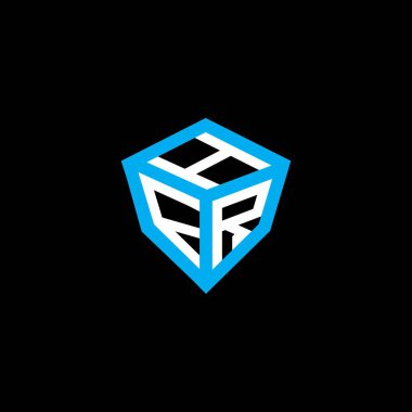 HFR harfli logo vektör tasarımı, basit ve modern HFR logosu. HFR lüks alfabe tasarımı  