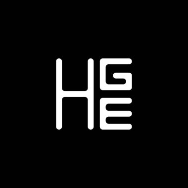 HGE harfli logo vektör tasarımı, basit ve modern HGE logosu. HGE lüks alfabe tasarımı  
