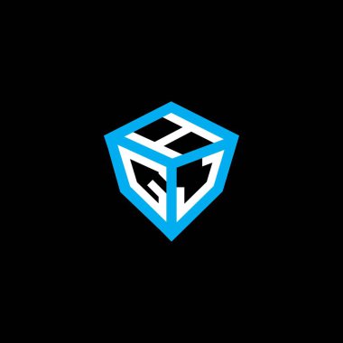 HGJ harfli logo vektör tasarımı, HGJ basit ve modern logo. HGJ lüks alfabe tasarımı  