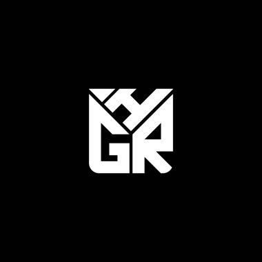 HGR harfli logo vektör tasarımı, basit ve modern HGR logosu. HGR lüks alfabe tasarımı  