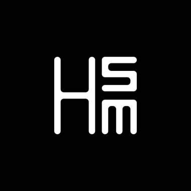 HSM harf logo vektör tasarımı, HSM basit ve modern logo. HSM lüks alfabe tasarımı  