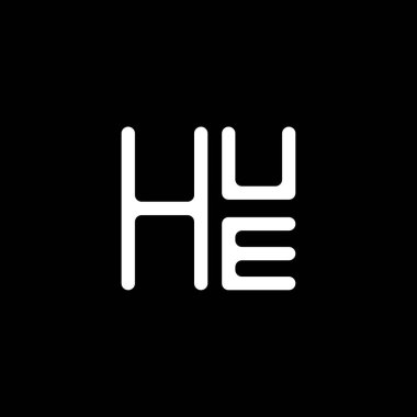 HUE harfli logo vektör tasarımı, HUE basit ve modern logo. HUE lüks alfabe tasarımı  