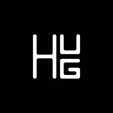 HUG harfli logo vektör tasarımı, basit ve modern HUG logosu. HUG lüks alfabe tasarımı  