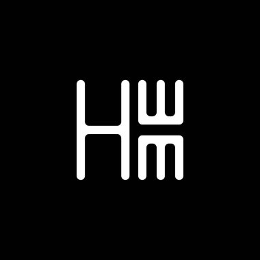 HWM harfli logo vektör tasarımı, HWM basit ve modern logo. HWM lüks alfabe tasarımı  