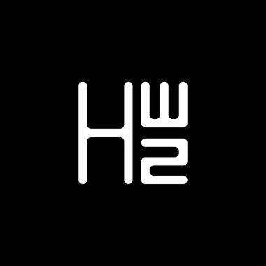 HWZ harfli logo vektör tasarımı, basit ve modern HWZ logosu. HWZ lüks alfabe tasarımı  