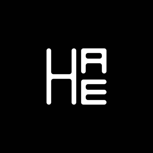 Haeレターロゴベクターデザイン Haeシンプルでモダンなロゴ Hae 豪華なアルファベットデザイン — ストックベクタ