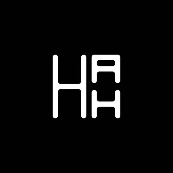 Hahレターロゴベクターデザイン Hahシンプルでモダンなロゴ Hah豪華なアルファベットデザイン — ストックベクタ