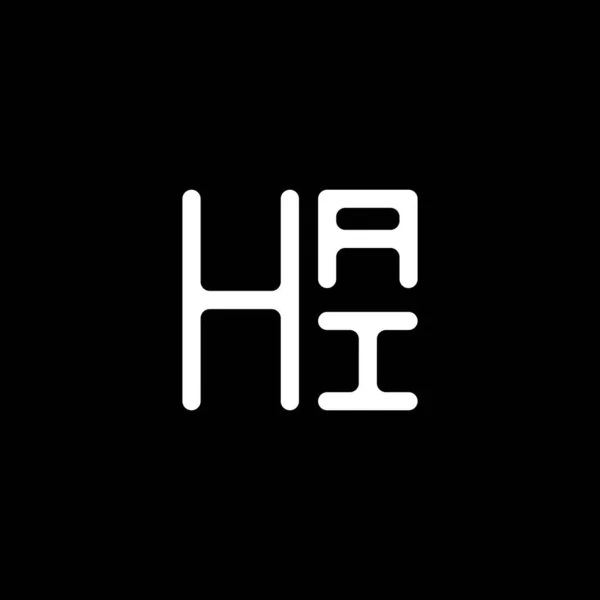 Hai Harfi Logo Vektör Tasarımı Hai Basit Modern Logo Hai — Stok Vektör