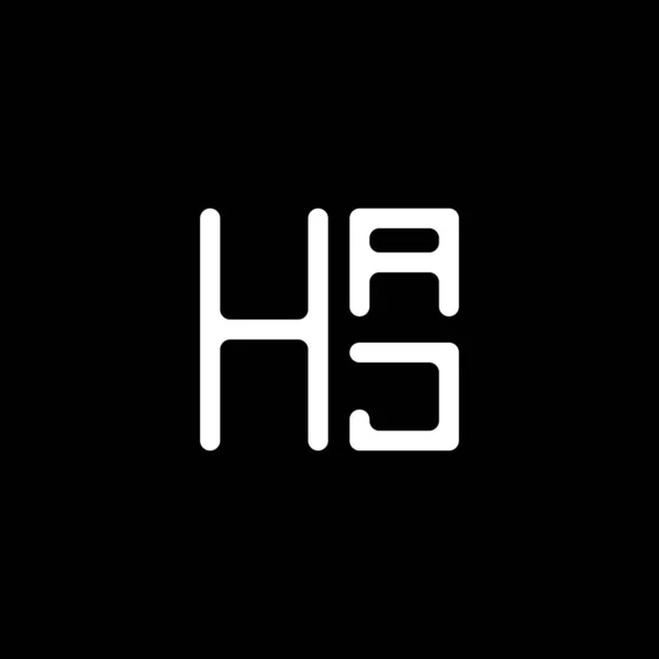 Haj 디자인 Haj 간단하고 현대적인 Haj 호화스러운 알파벳 디자인 — 스톡 벡터