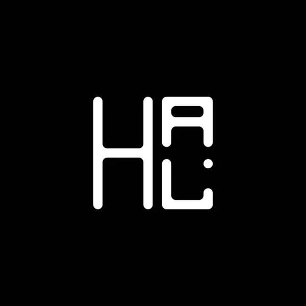 Hal Harfi Logo Vektör Tasarımı Hal Basit Modern Logo Hal — Stok Vektör
