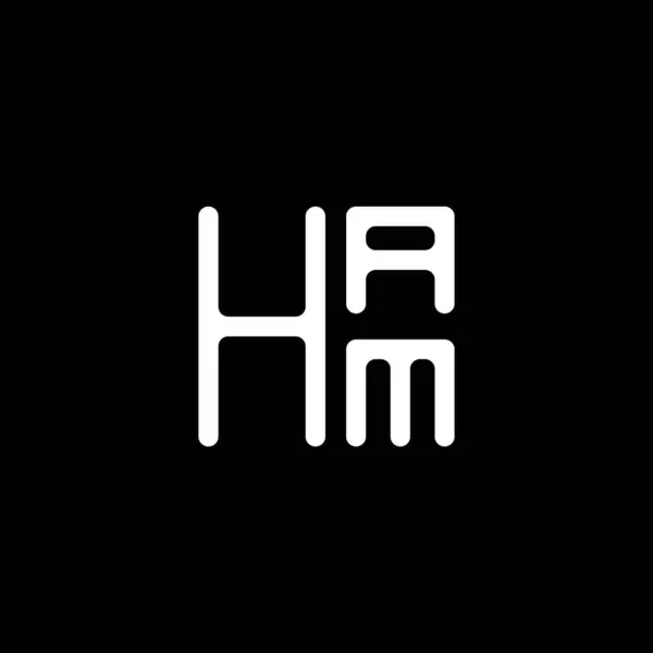 Diseño Del Vector Del Logotipo Letra Ham Logotipo Simple Moderno — Archivo Imágenes Vectoriales