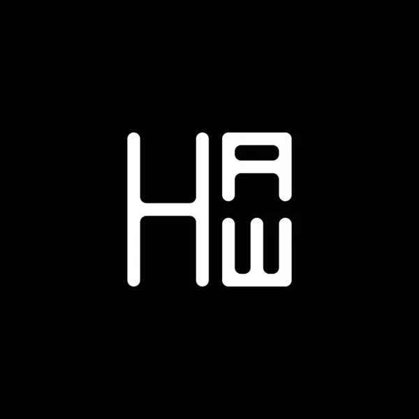 Hawレターロゴベクターデザイン Hawシンプルでモダンなロゴ Haw豪華なアルファベットデザイン — ストックベクタ