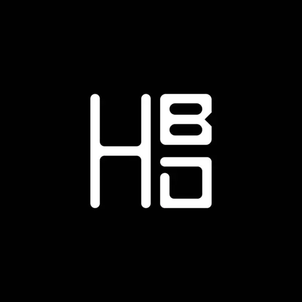 Hbd Design Vetor Carta Logotipo Hbd Logotipo Simples Moderno Hbd — Vetor de Stock
