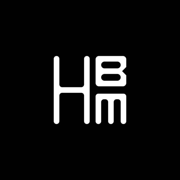 Hbm Harfli Logo Vektör Tasarımı Hbm Basit Modern Logo Hbm — Stok Vektör