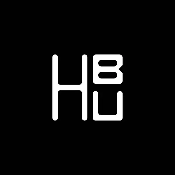 Hbu Betűvektor Tervezés Hbu Egyszerű Modern Logó Hbu Fényűző Ábécé — Stock Vector